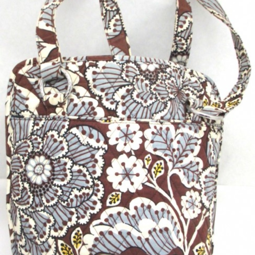 Vera Bradley Slate Blooms Shoulder Bag VGC - Picture 1 of 6